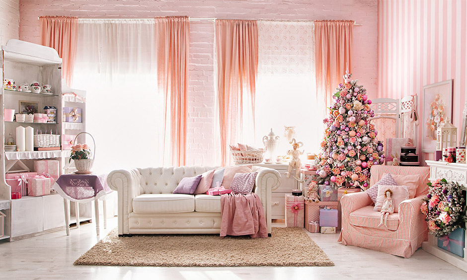 pink living room ideas