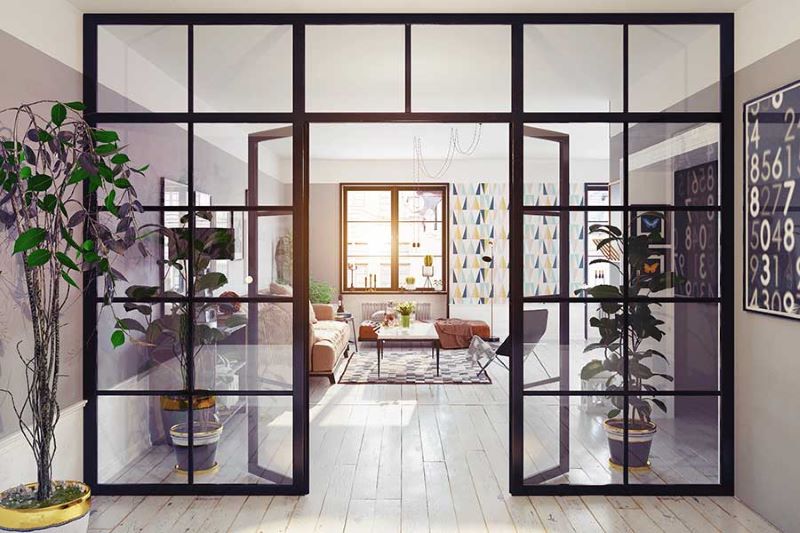 Glass partition