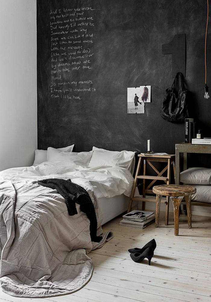 How to use chalkboard paint in the bedroom