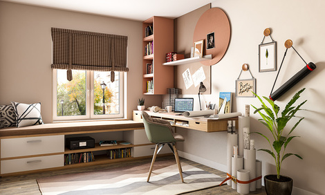 natural home office lighting