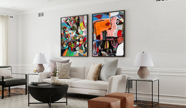 home decor ideas abstract art wide