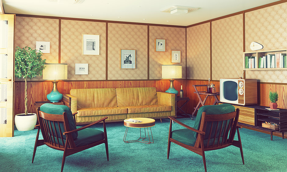 retro style interior furniture