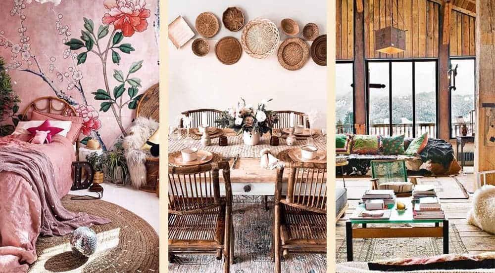 MATERIALS AND FURNITURE IN BOHO STYLE