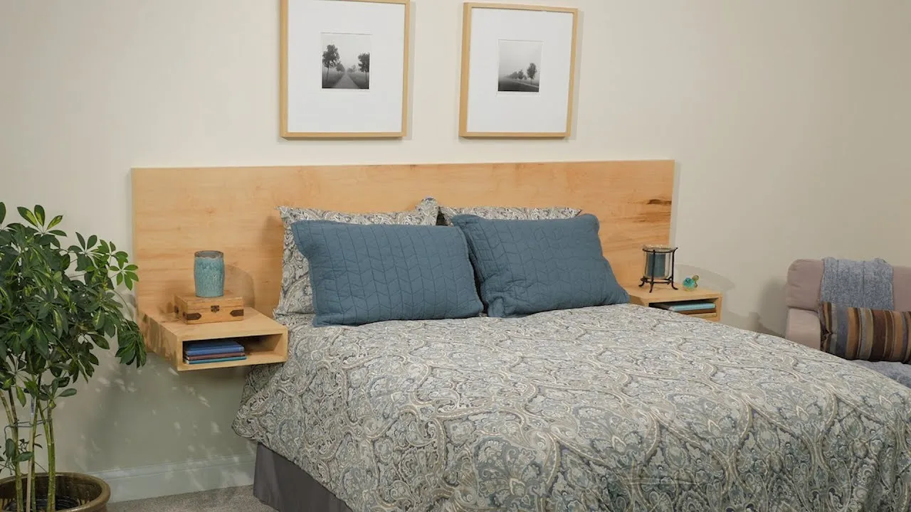 A floating headboard