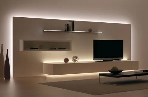 Entertainment hubs with LED lighting