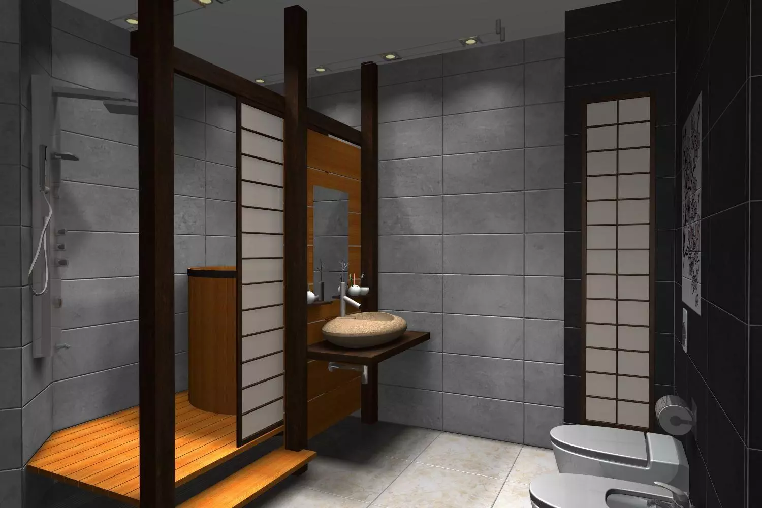 Japanese inspired bathrooms