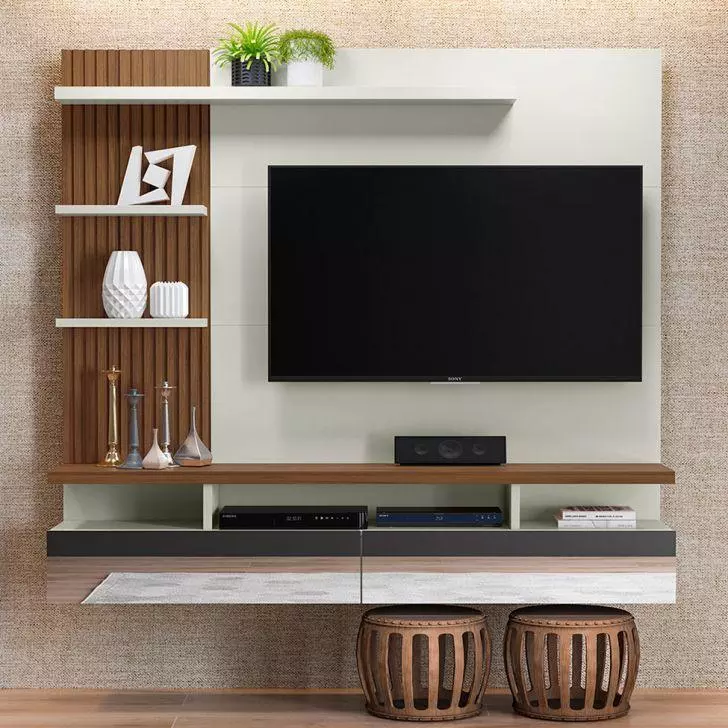 Minimalist wood television unit designs