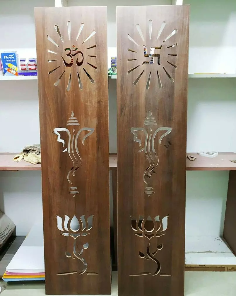 Pooja Room Door Cnc Design