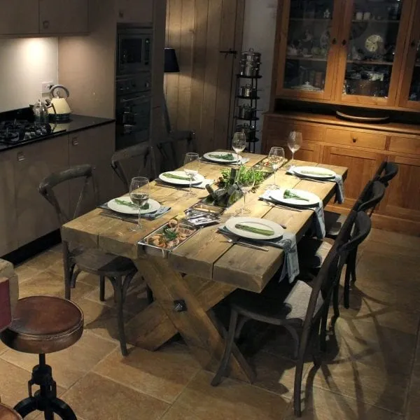 rustic dining table