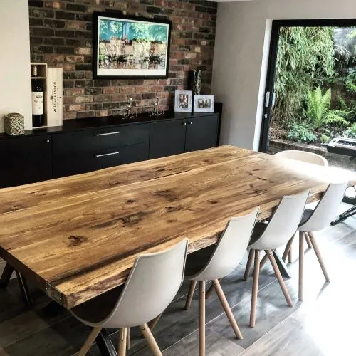 wood top dining table